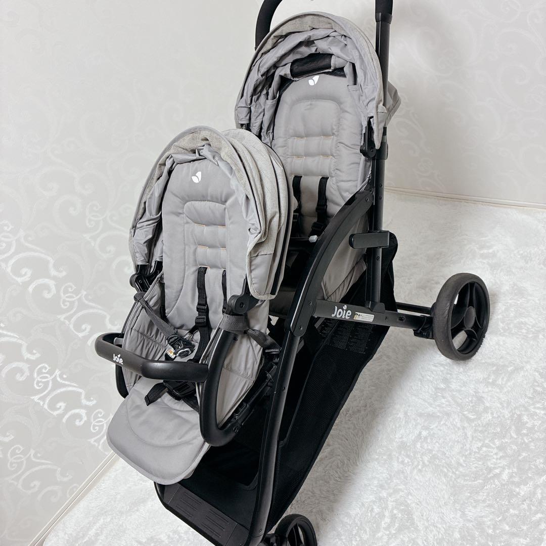 Joie ジョイー 2人乗りベビーカー エヴァライトデュオ グレーフランネル