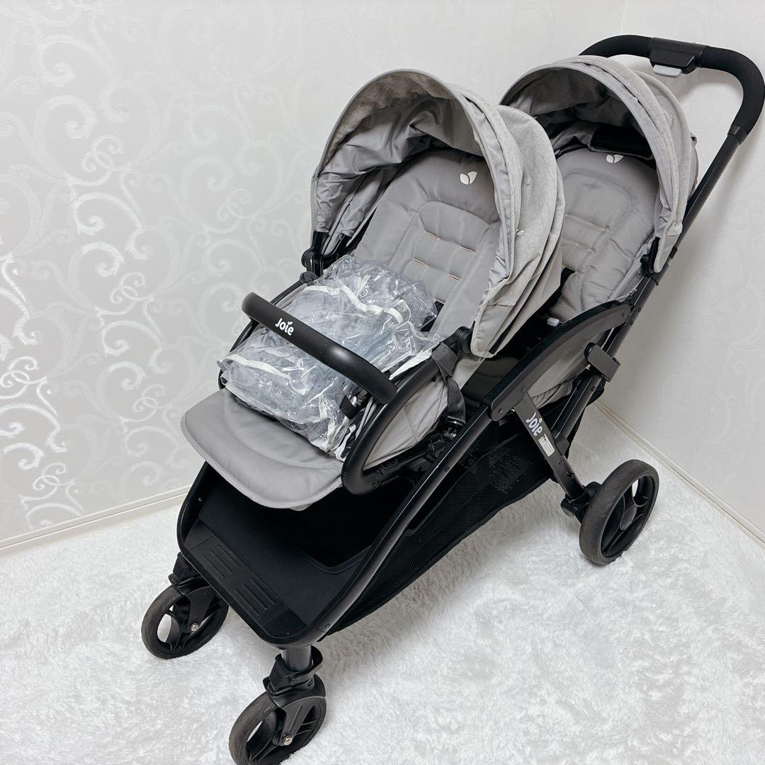 Joie ジョイー 2人乗りベビーカー エヴァライトデュオ グレーフランネル