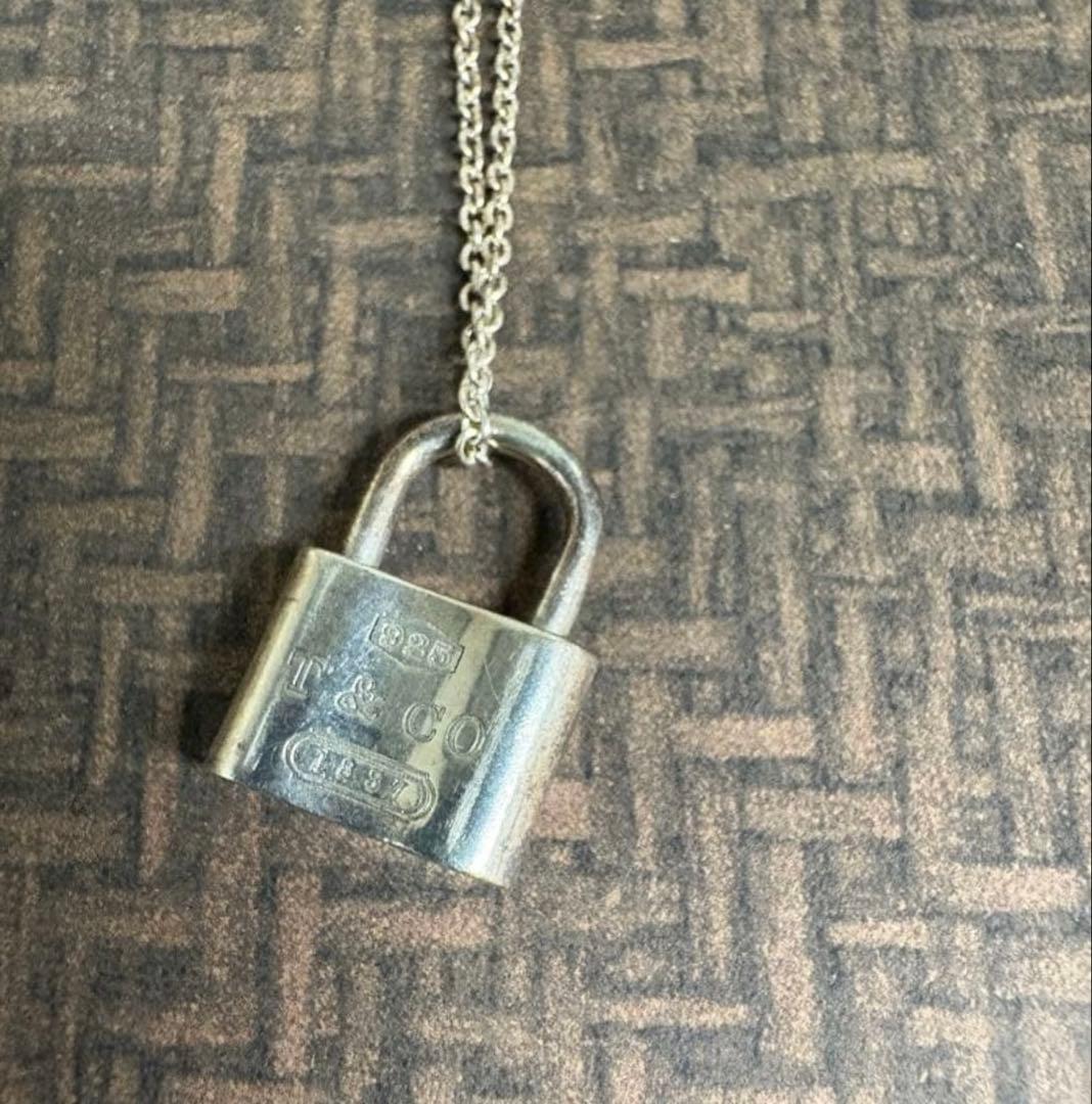 ア*）様 シルバー925 ティファニーネックレス　南京錠ネックレス