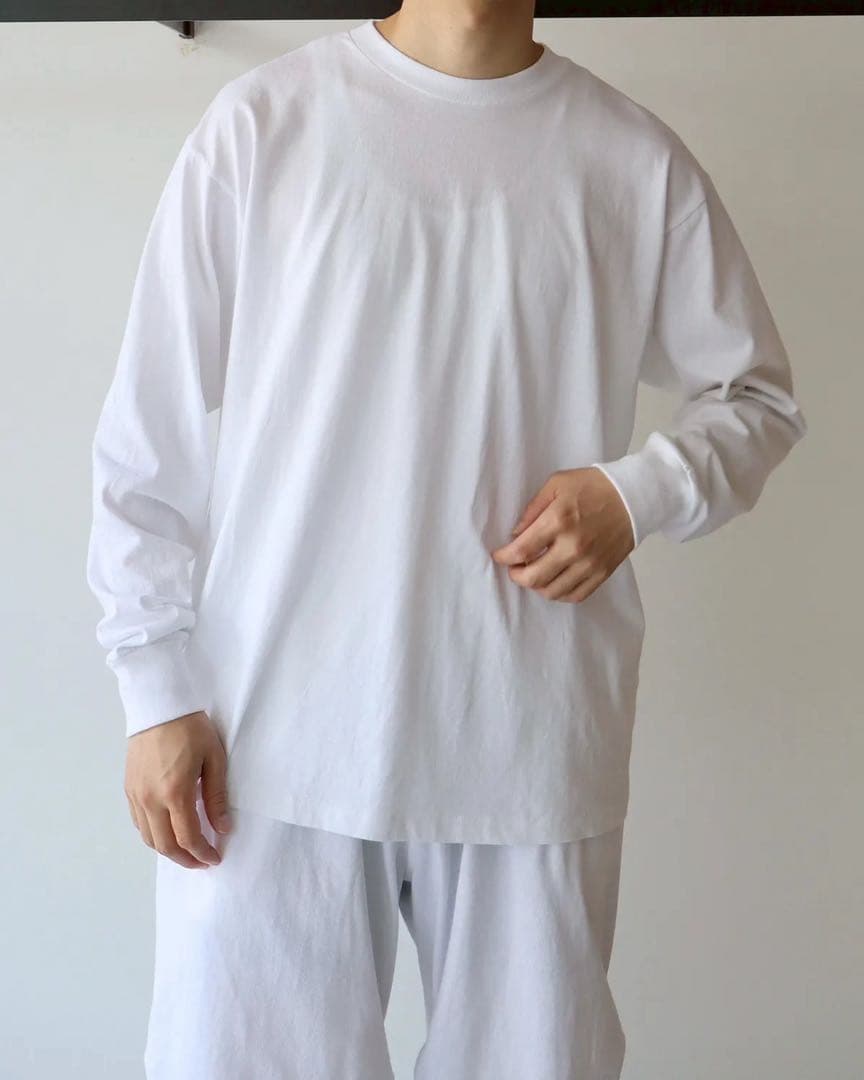 25aw COMOLI コットンジャージ 長袖Tシャツ WHITE 3 コモリ