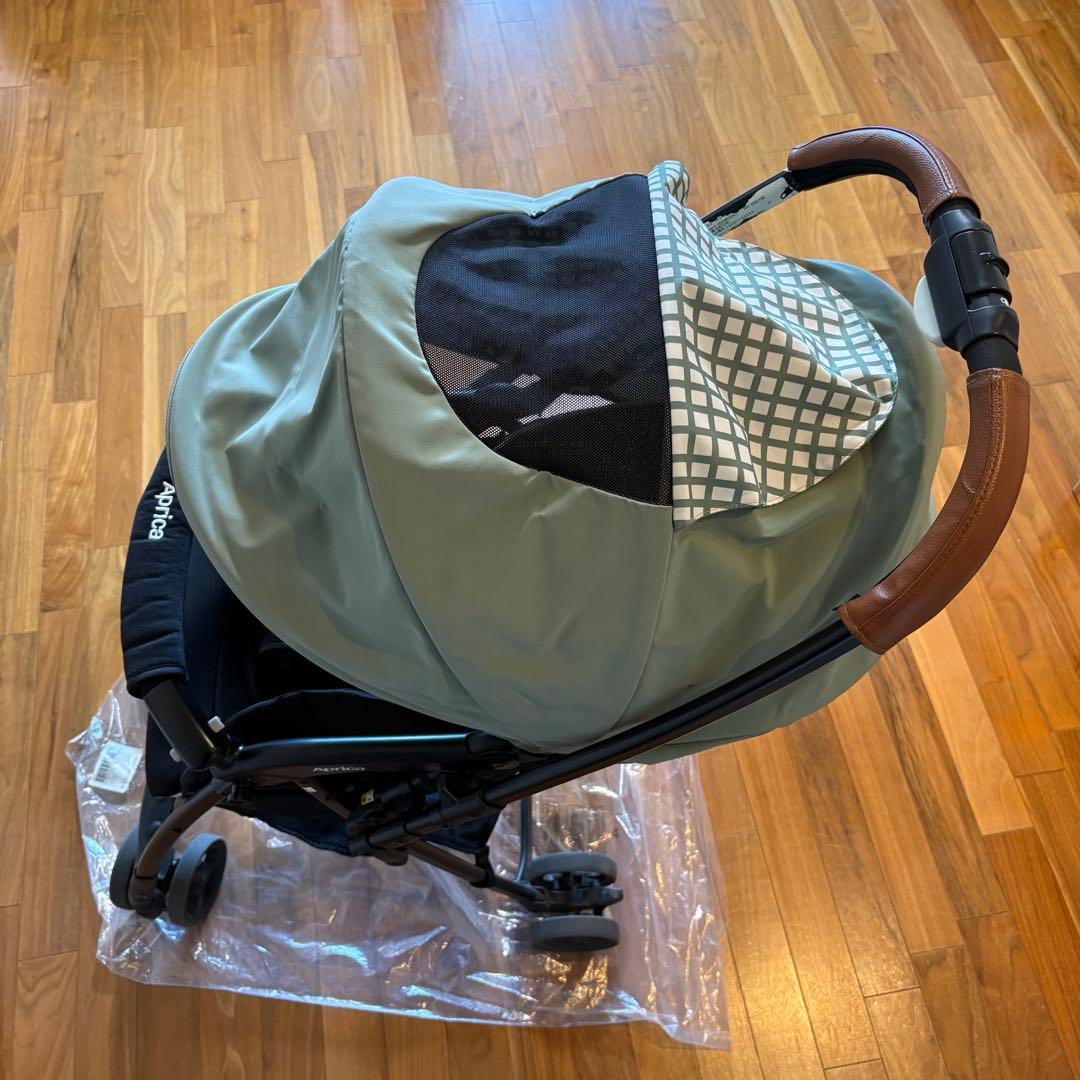 Aprica カルーンエアーAB チェックグリーン ベビーカー