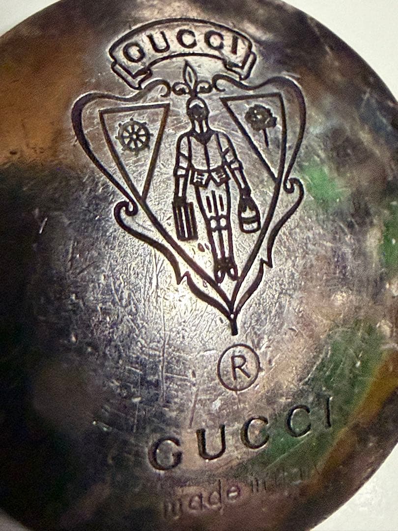 グッチ ネックレス 紋章 クレスト ラウンド シルバー925 ペンダントトップ