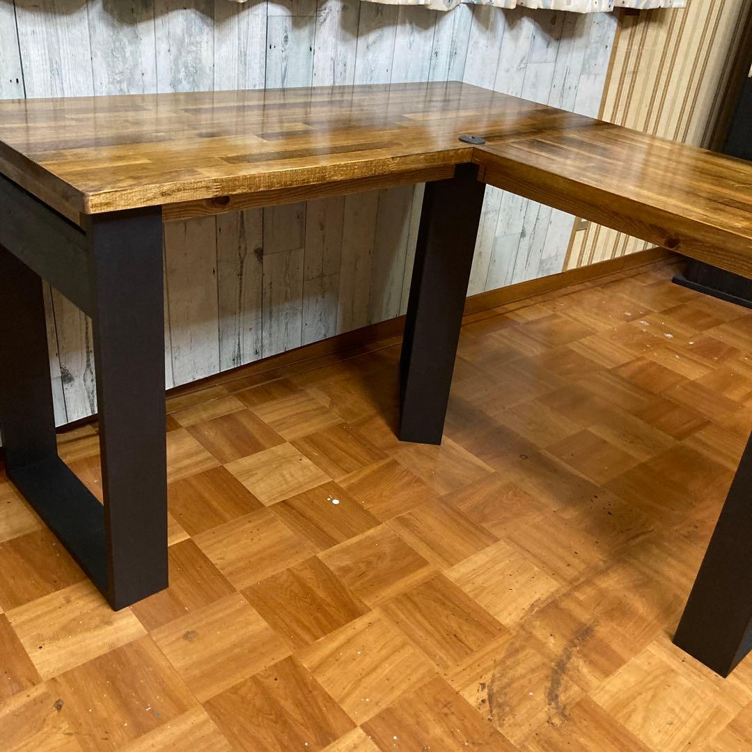 机 テーブル カウンター 幅110cm×110cm パイン集成材