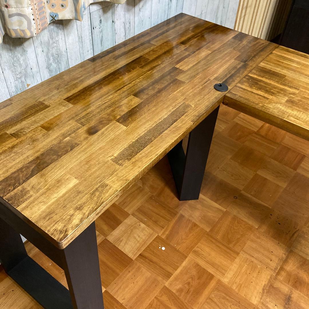 机 テーブル カウンター 幅110cm×110cm パイン集成材