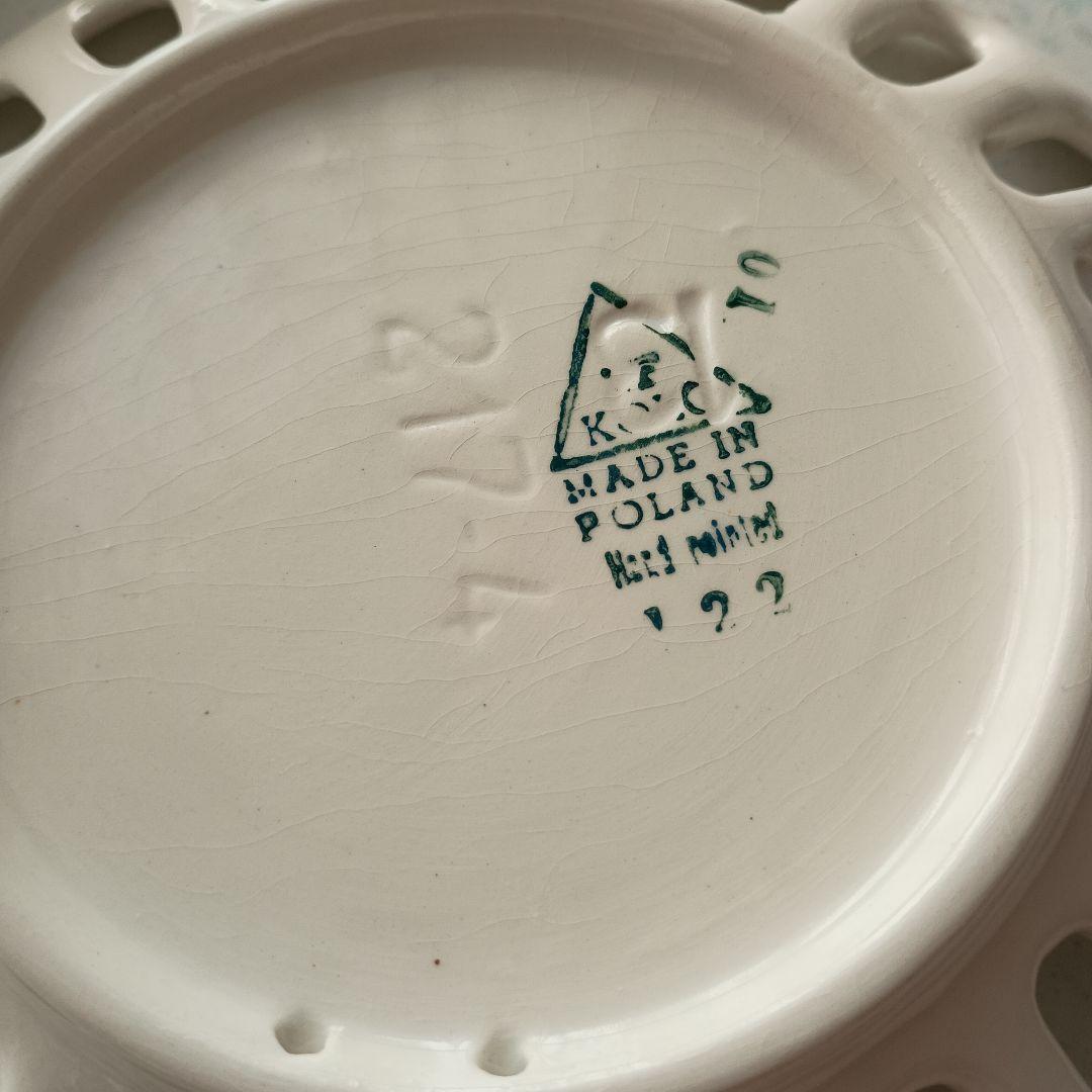 陶器皿5枚セット　ポーランド　ビンテージ　レトロ　壁掛け皿