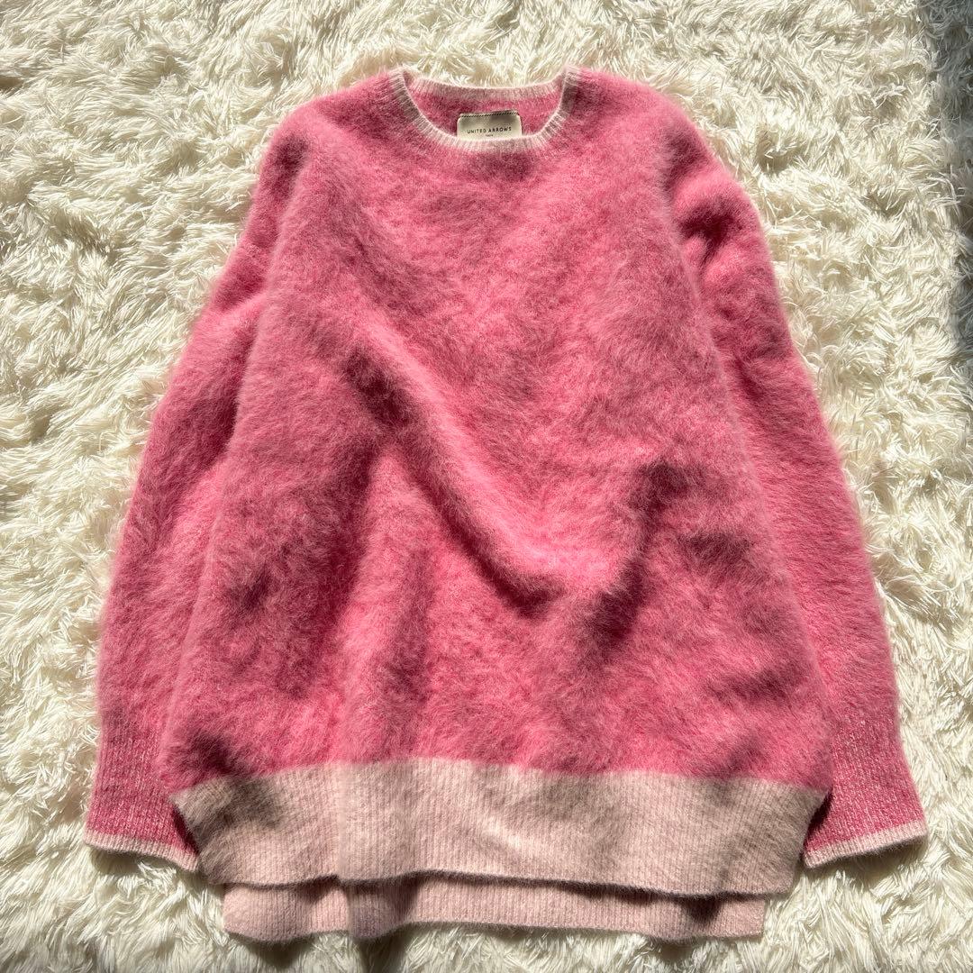 UNITED ARROWS✨フォックスカシミヤ クルーネック ニット　ピンク