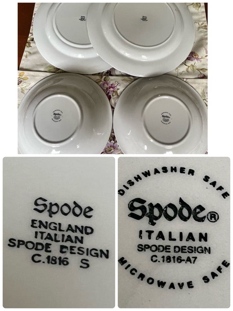 【美品】スポード★ブルーイタリアン★ペアセット（4枚）