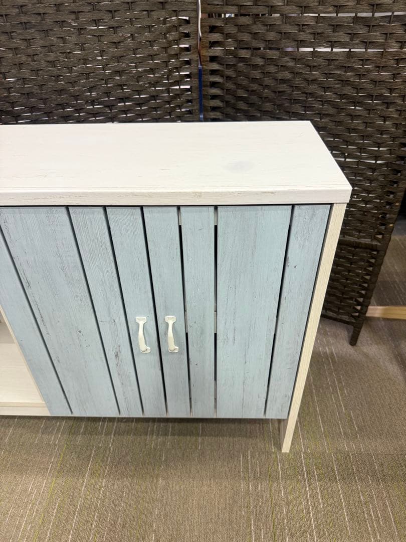 【洗浄消毒作業済】ニトリ　キャビネット　マリーナ　SEA7085DWW&BL