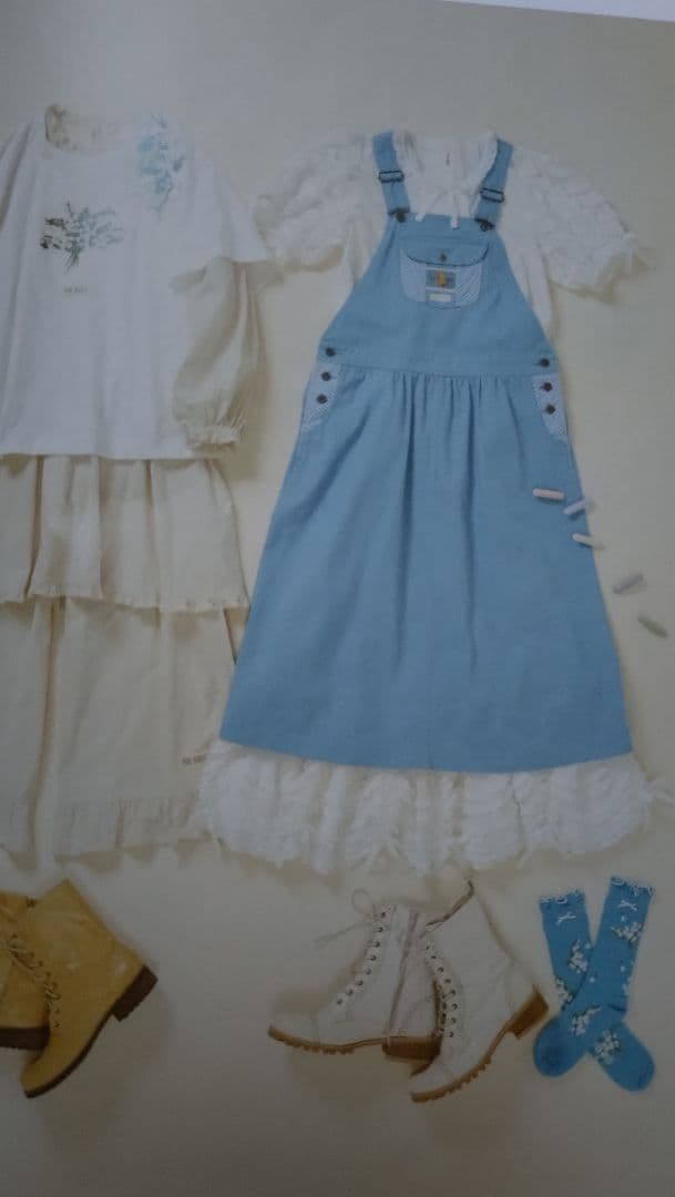 ピンクハウス　ジャンパースカート　くまネームワッペン付き　サロペットスカート