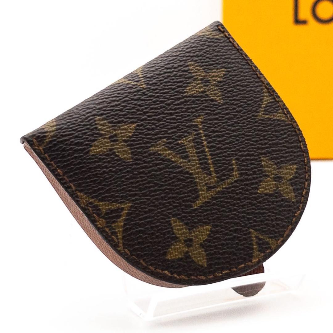 【超極美品】ルイヴィトン　ポルトモネキュベット　モノグラム　ケース　茶色