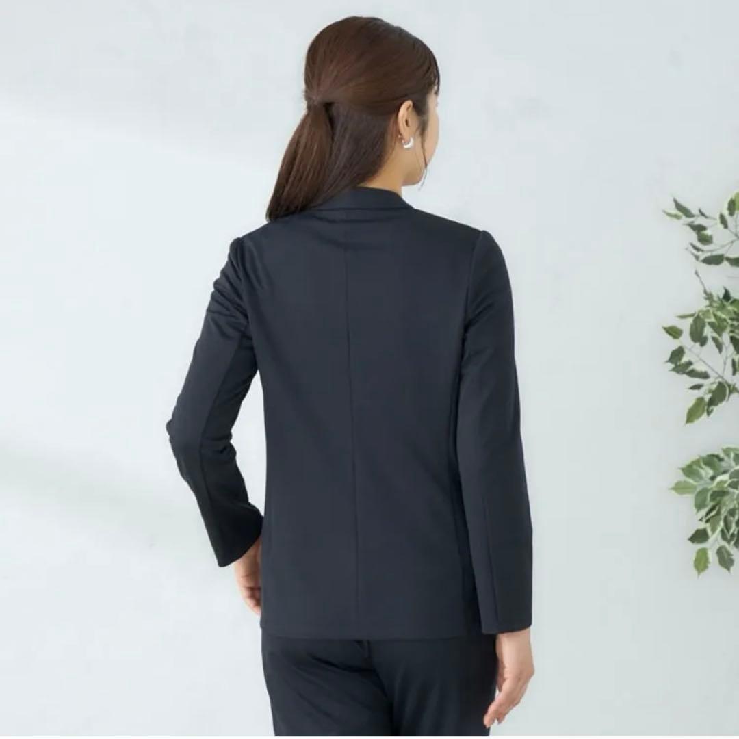 春夏【未使用タグ付☆洗える】パジャマスーツ　セットアップ　カラーレス　ネイビーS