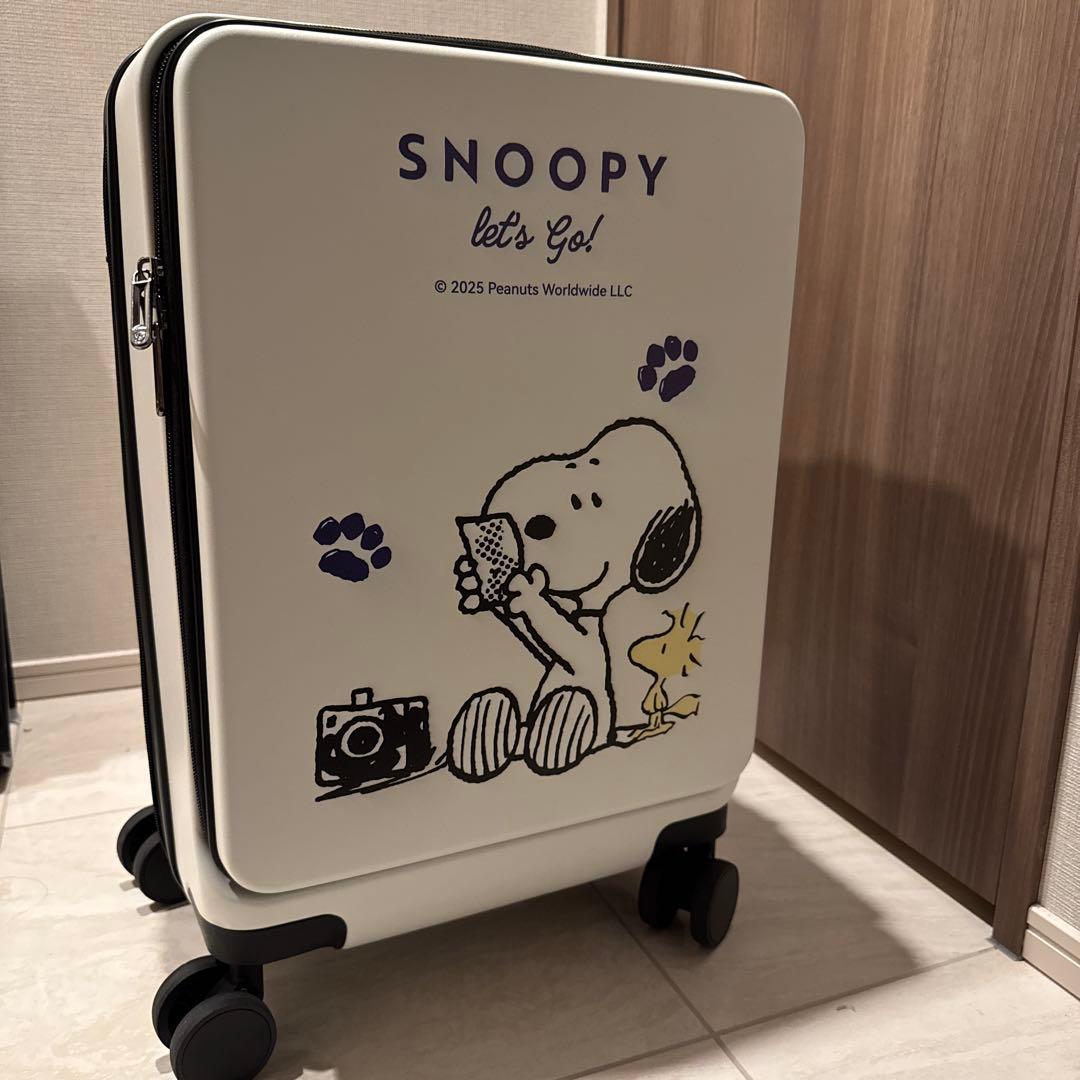 ぽ*マ様 Snoopy キャリーケース 機内持ち込み ホワイト折りたたみ バッグ