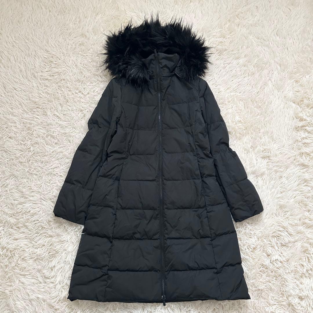 美品✨️セオリー 3wayロングダウンコート フード ファー 黒 S