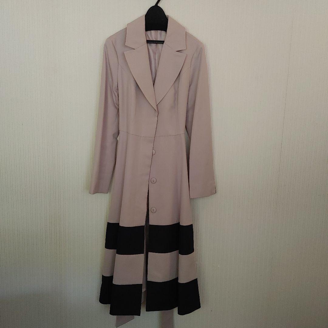 ヤマダヤ、リルフェテ、ロングトレンチコートグレージュネイビー新品未使用