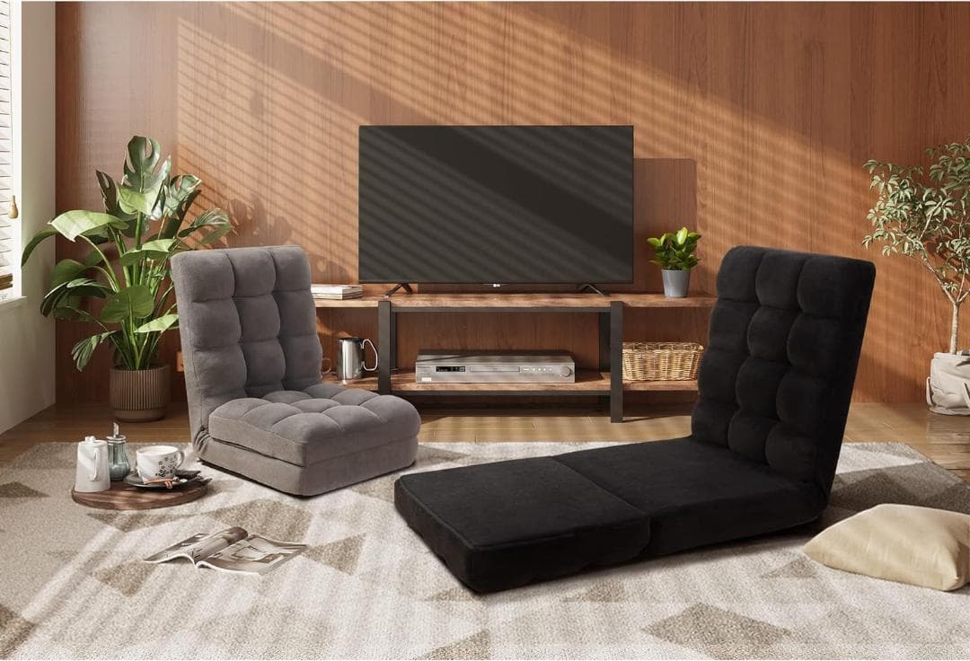 座椅子ソファー リクライニング ブラック