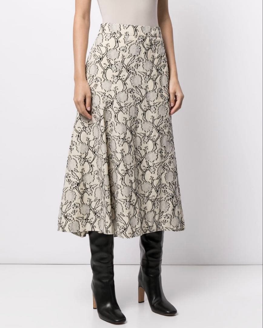 Jil Sander Drawer フラワージャガードスカート　32