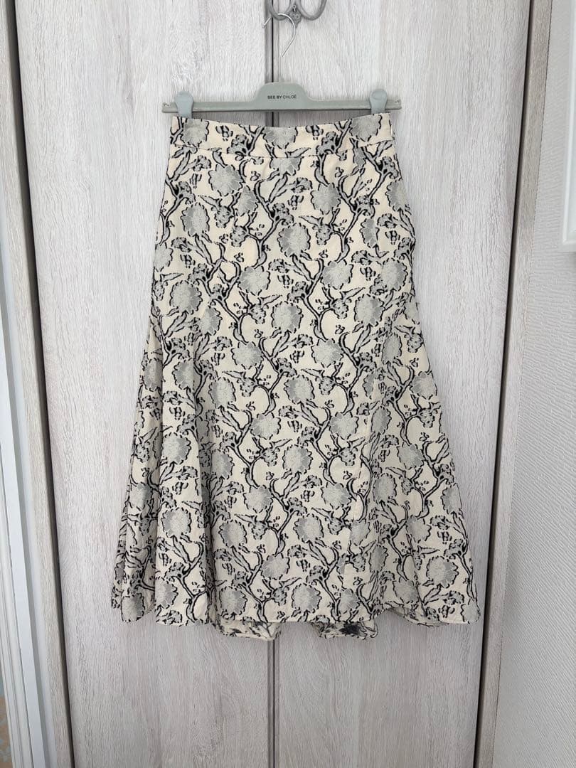 Jil Sander Drawer フラワージャガードスカート　32