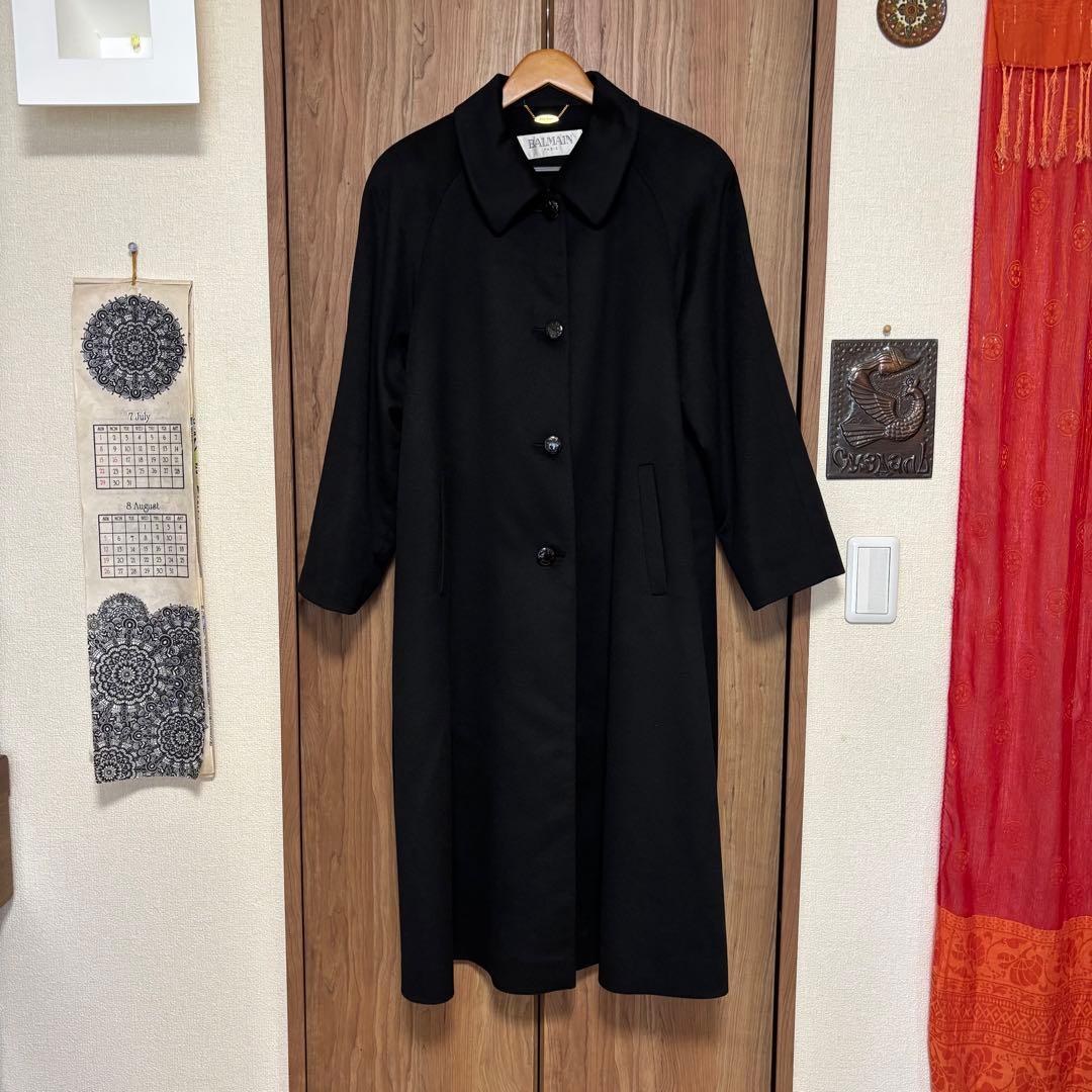 【美品】BALMAM ブラック ロングコート