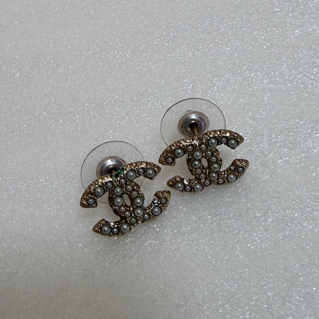 CHANEL シャネル ココマーク パール ピアス