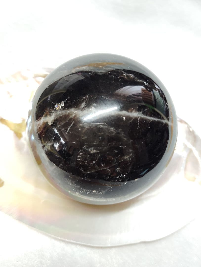 No,555 マダガスカル産★スターモリオン♢黒水晶76mm!
