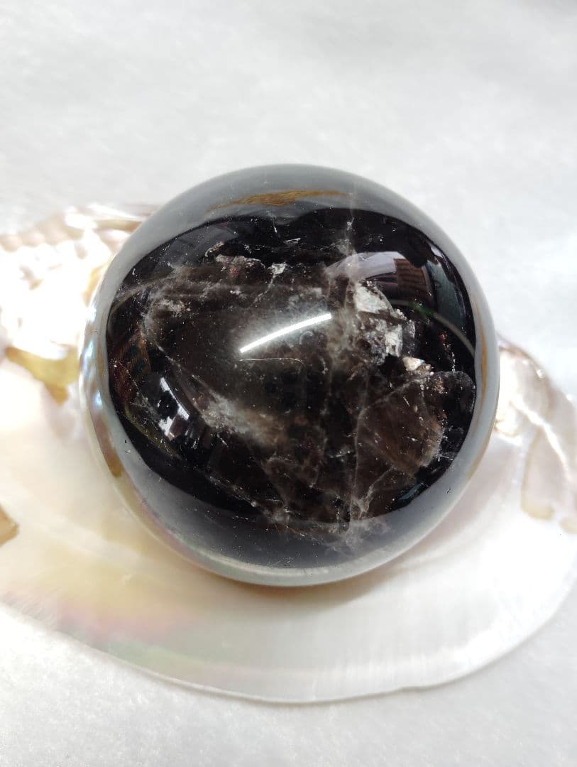 No,555 マダガスカル産★スターモリオン♢黒水晶76mm!