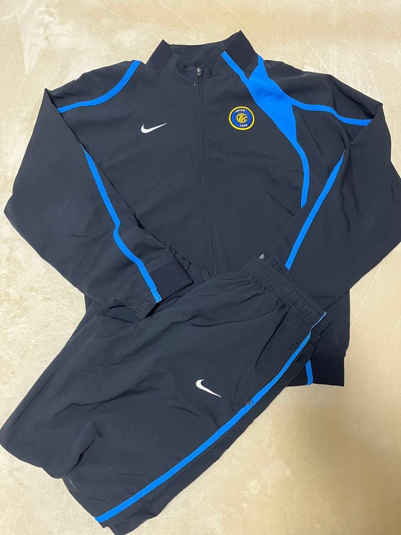 希少　レア　インテル　ナイロンジャケット上下セットアップ　NIKE ブラック　M