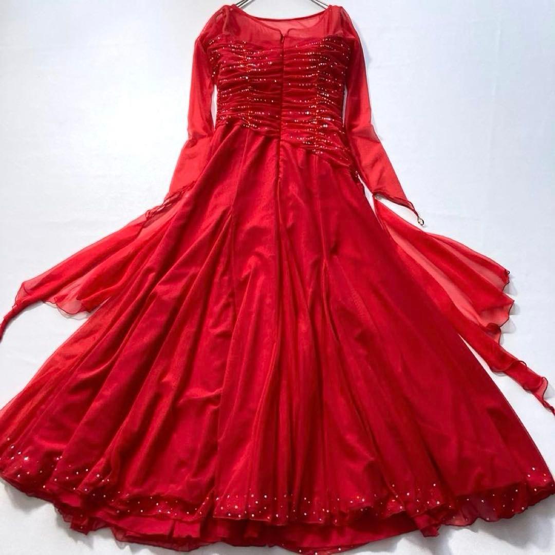 c*b様 【美品】Chacott　社交ダンス ロングドレス 豪華ビジュー装飾 長