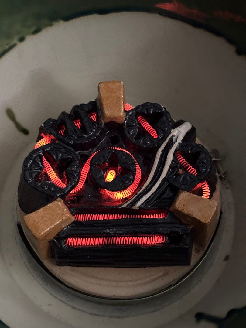 風炉型電熱器 野々田式 織部 道安型 炉用炭型電熱器