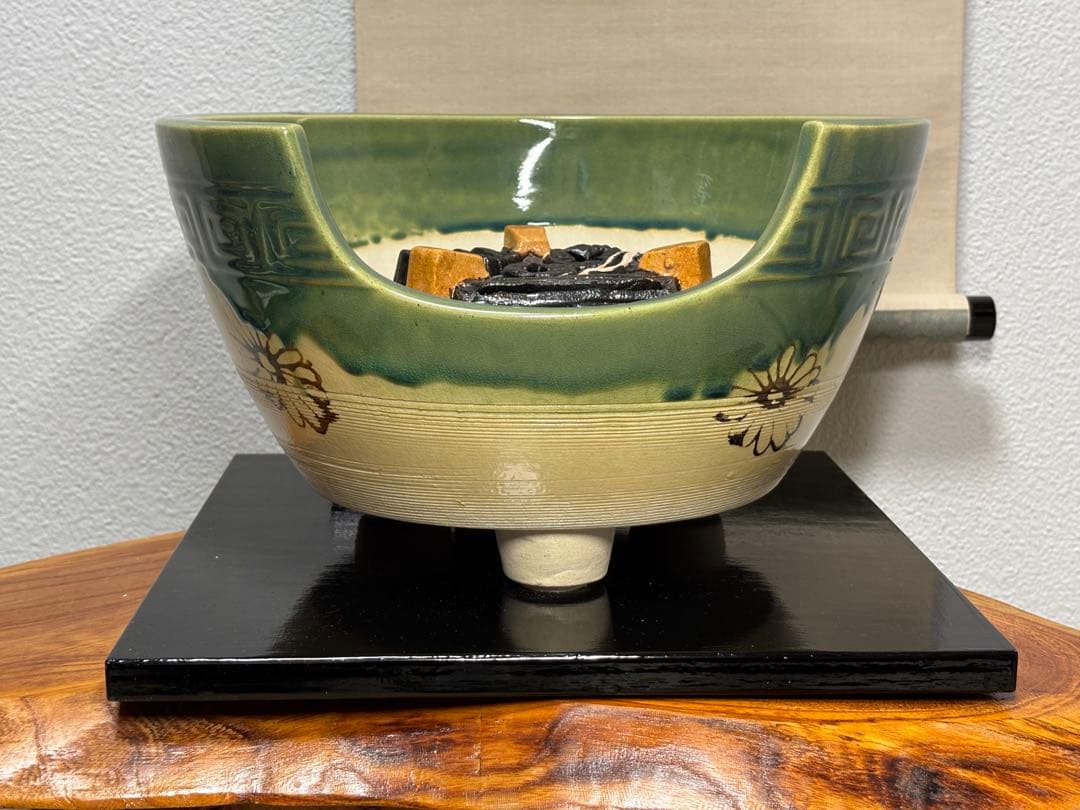 風炉型電熱器 野々田式 織部 道安型 炉用炭型電熱器