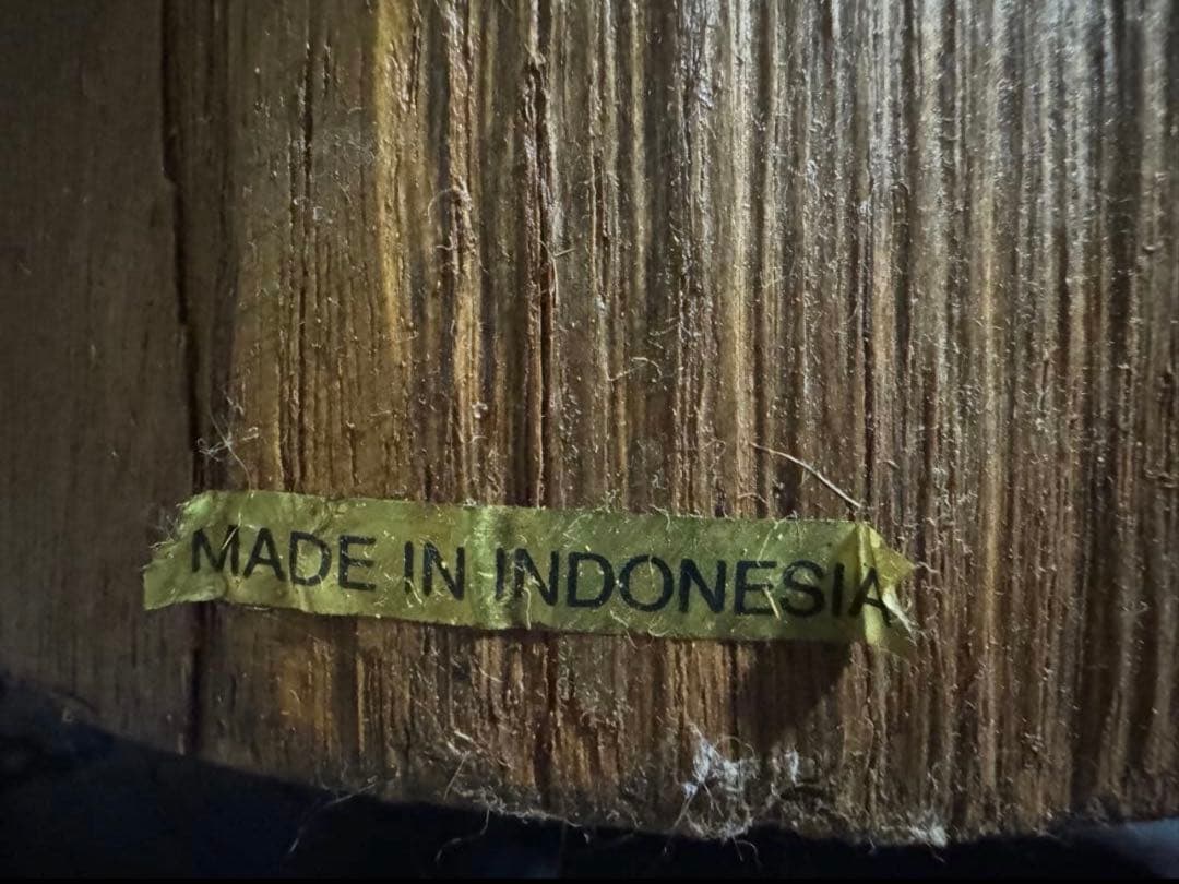 木製ランプスタンド付きテーブル