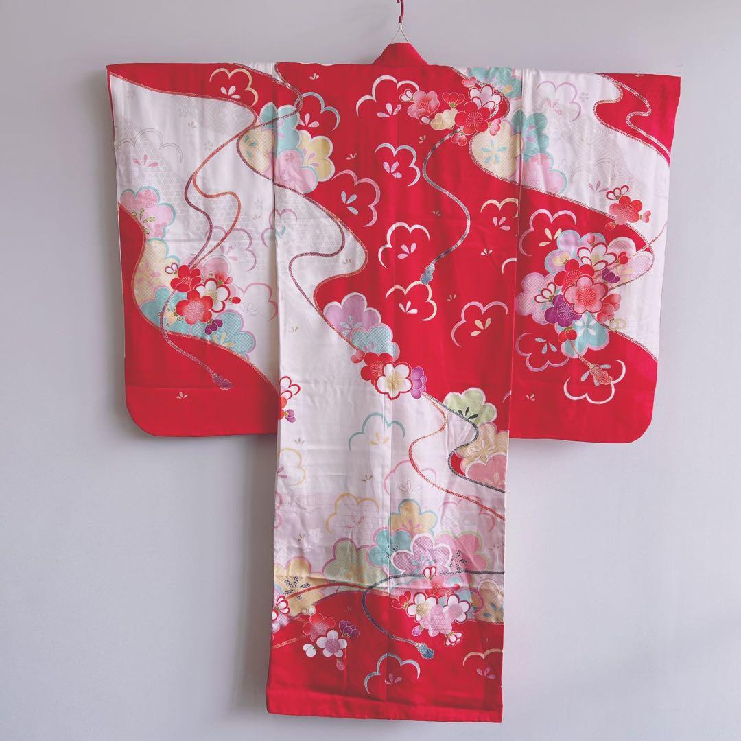 フルセット　七五三７歳女の子　着物　帯　簡単半衿　小物　51834