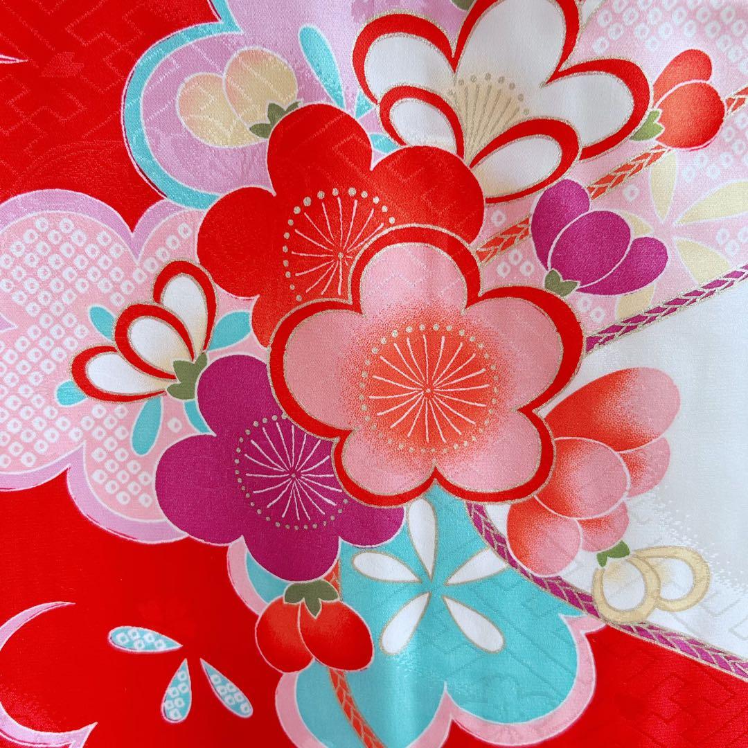 フルセット　七五三７歳女の子　着物　帯　簡単半衿　小物　51834