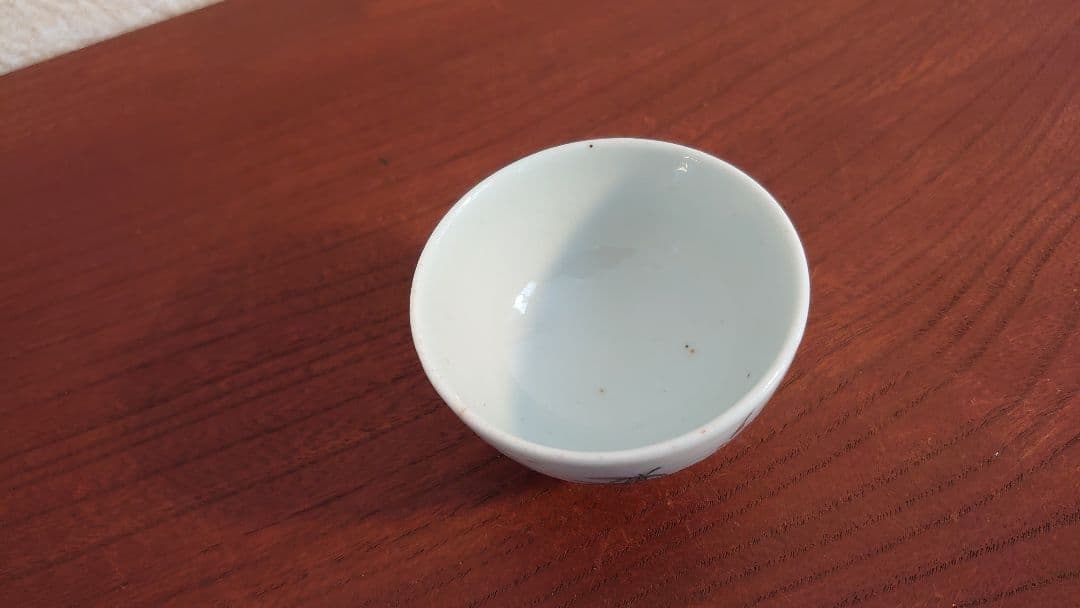 古伊万里 九谷焼 古九谷　伊万里　梅鶯の図　アンティーク九谷　盃　お猪口　１客