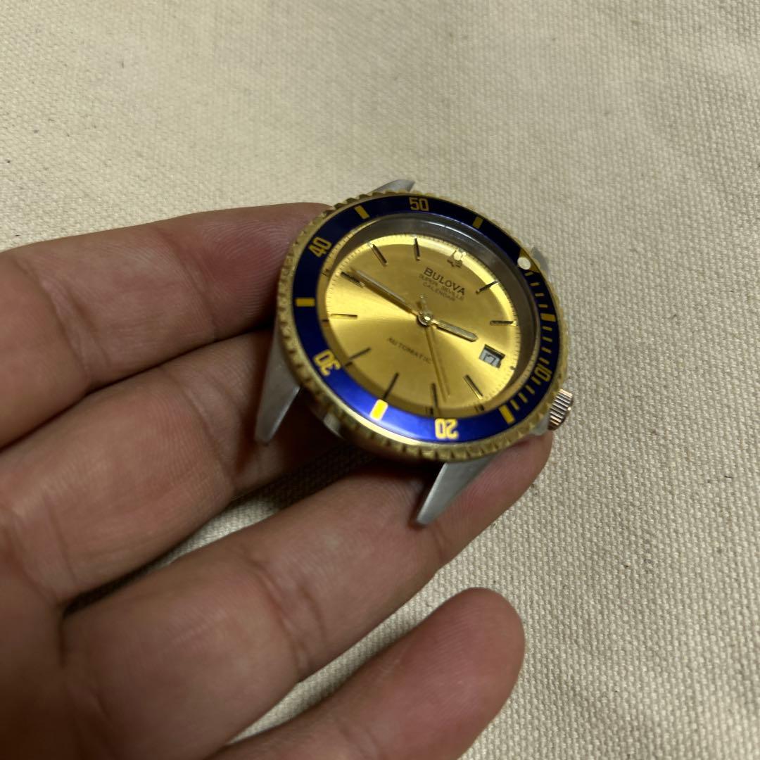 鼎*家様 Bulova 自動巻き腕時計 ゴールド/ブルー