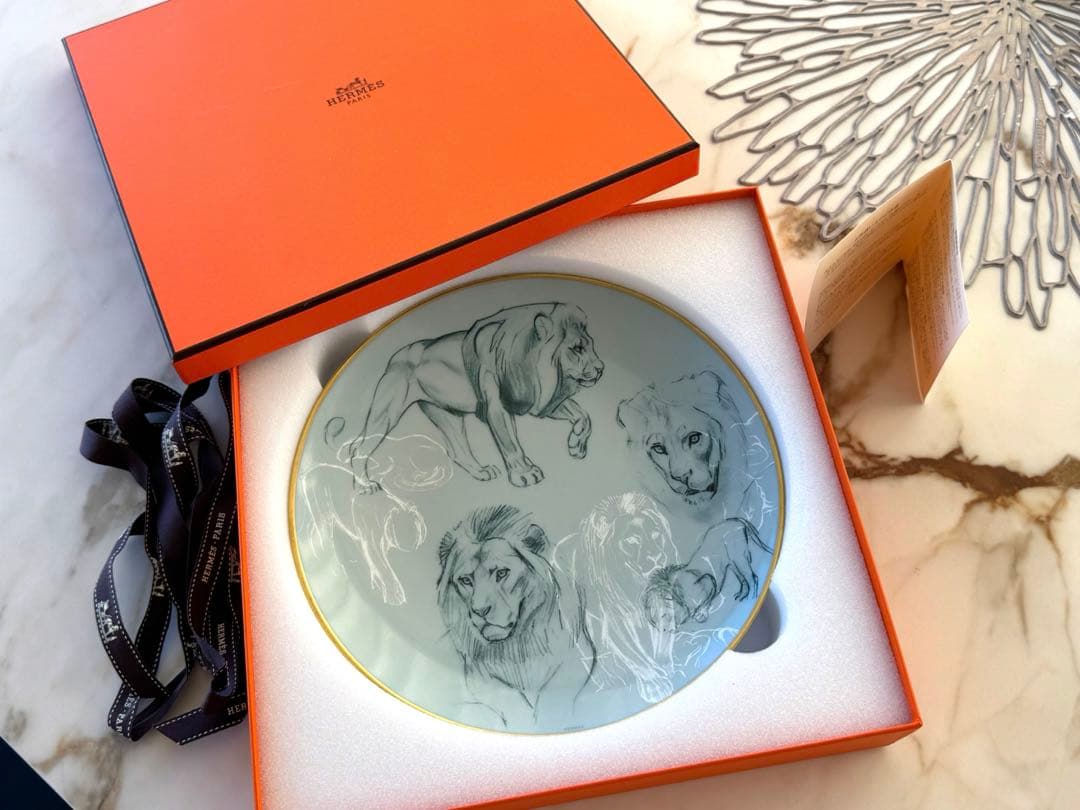 エルメス ライオンデザイン 皿
