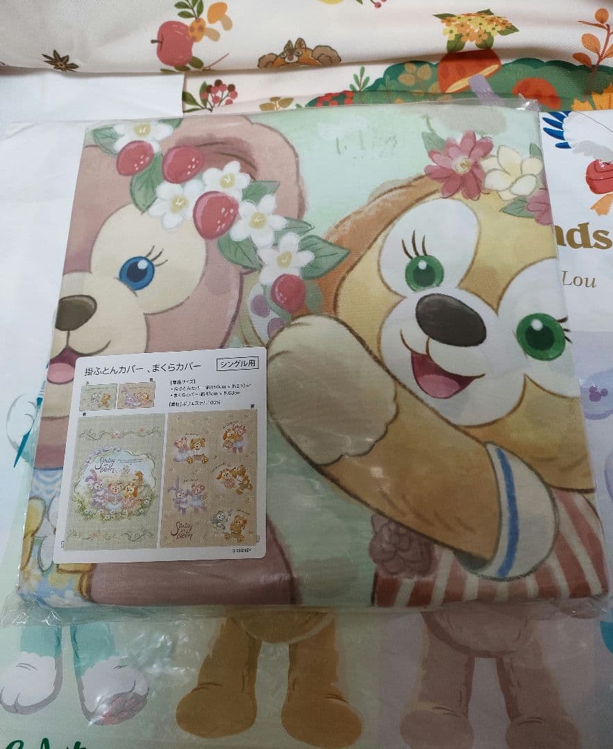 新品 ダッフィー＆フレンズ 掛け布団カバー シングル スプリングインブルーム