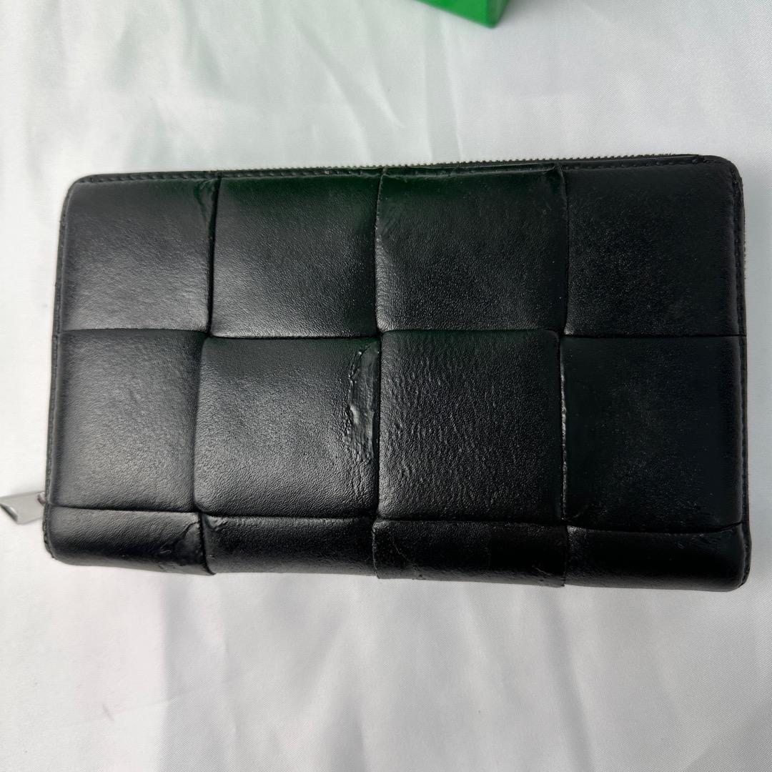 ボッテガヴェネタ 長財布 マキシイントレチャート カセット ラウンドファスナー