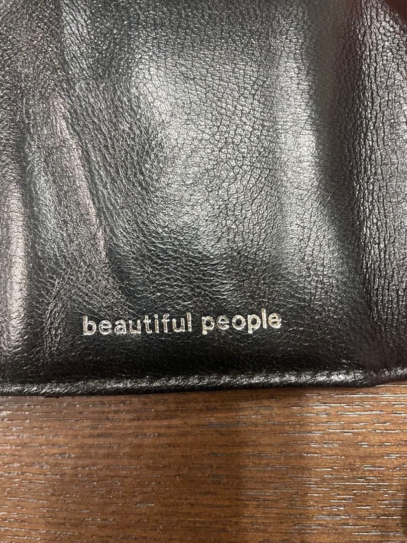 beautiful people 三つ折り財布 黒　ウォレット　ブラック　箱付き