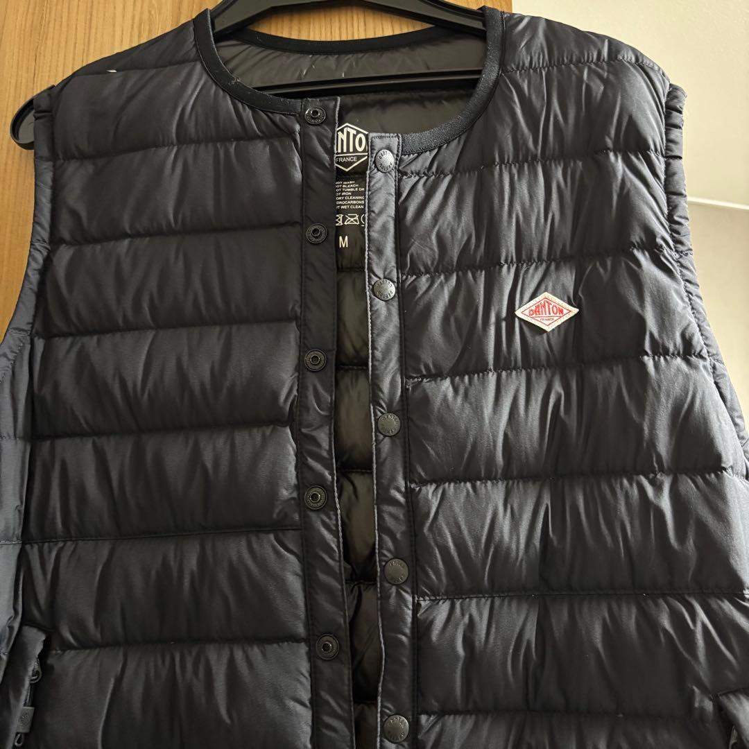 DANTON ブラック キルティングダウンベスト Mサイズ
