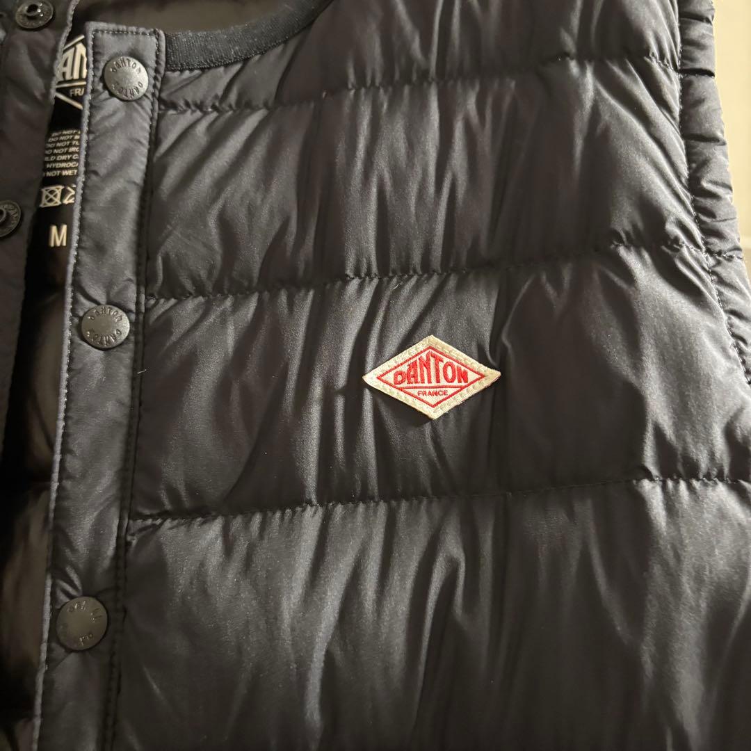 DANTON ブラック キルティングダウンベスト Mサイズ
