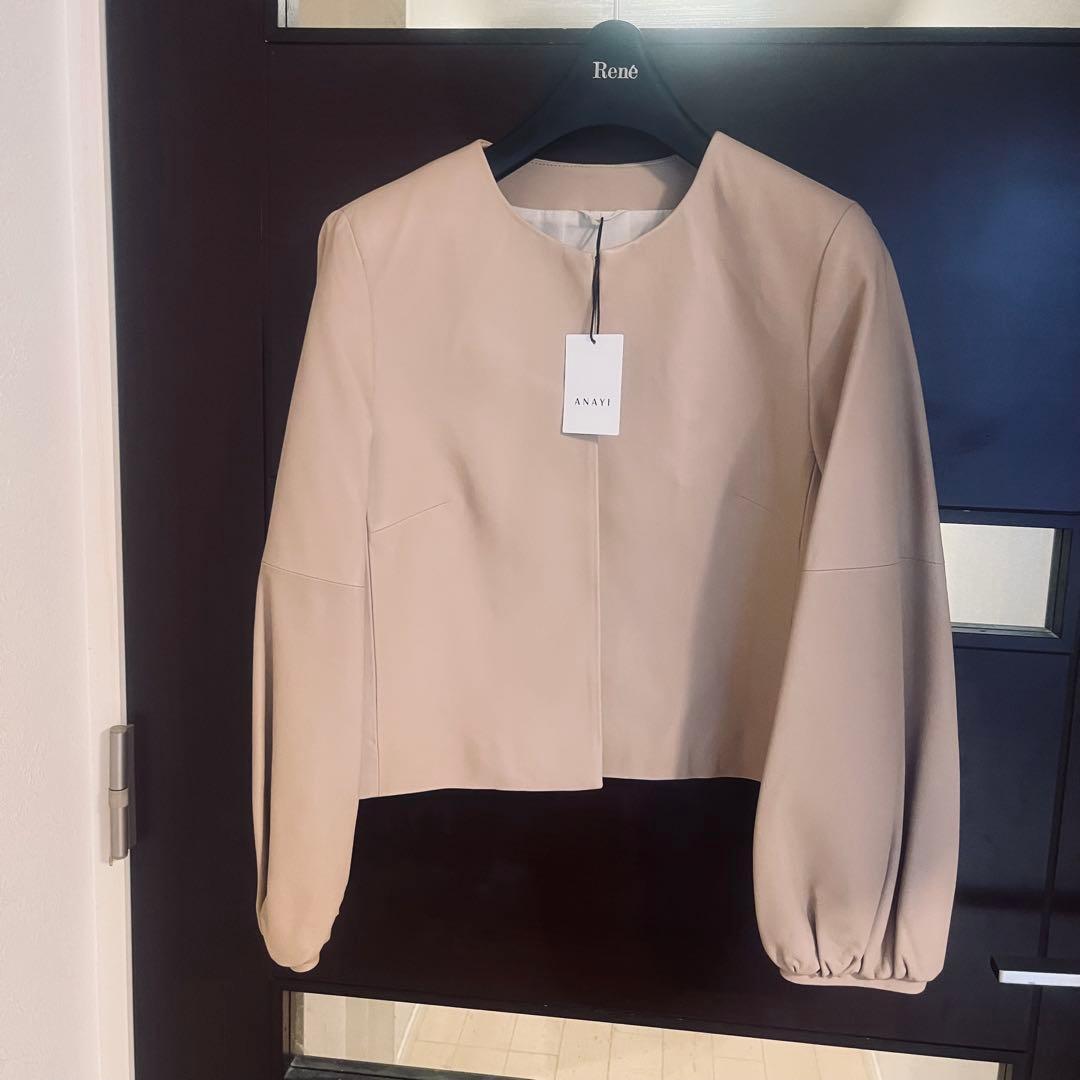 新品☆ ANAYI ラムレザークルージャケット/セオリー、23区、ロペ