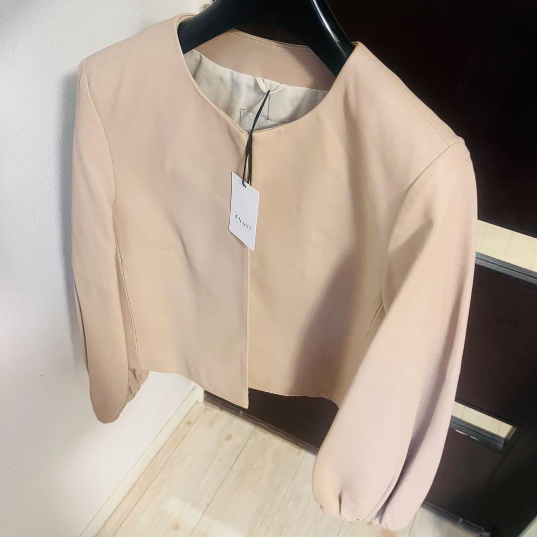 新品☆ ANAYI ラムレザークルージャケット/セオリー、23区、ロペ