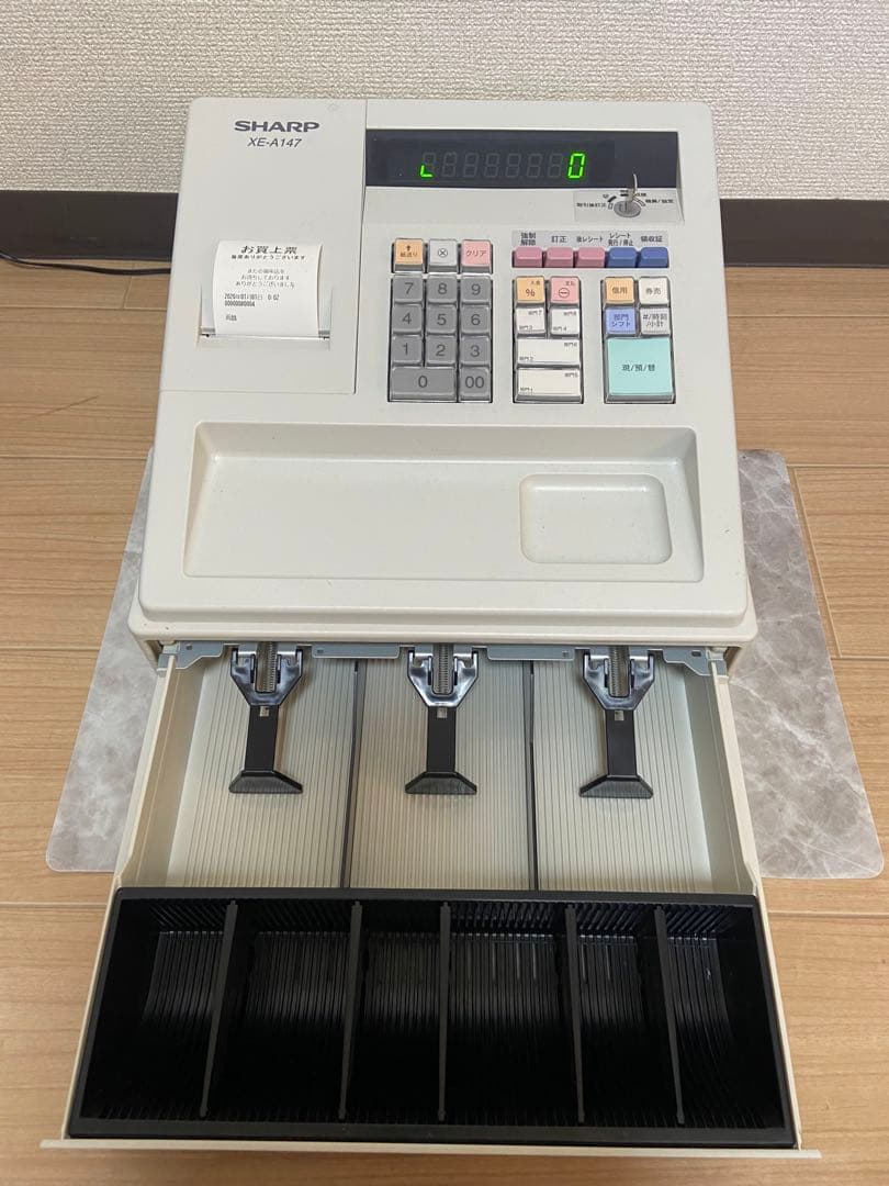美品シャープレジスター　XE-A147　PC連携売上管理フル　622261
