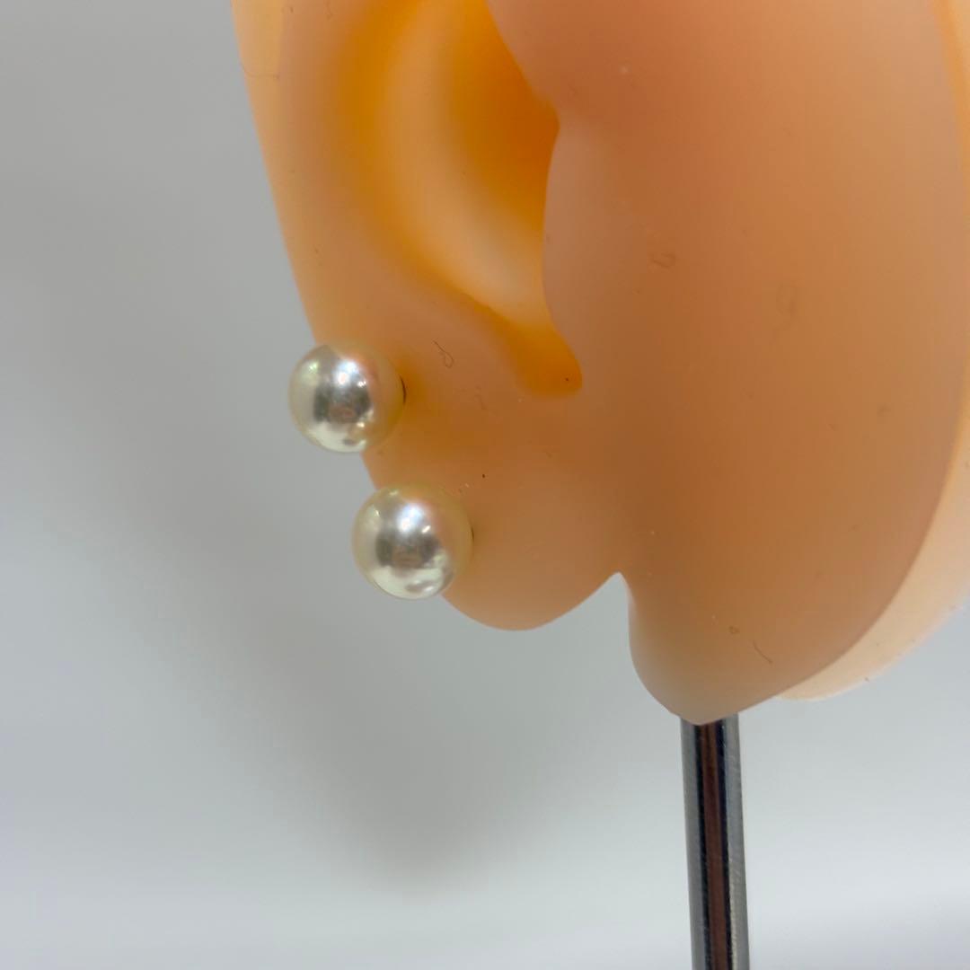 482 パールピアス　あこや真珠　7.0mm サージカルステンレス