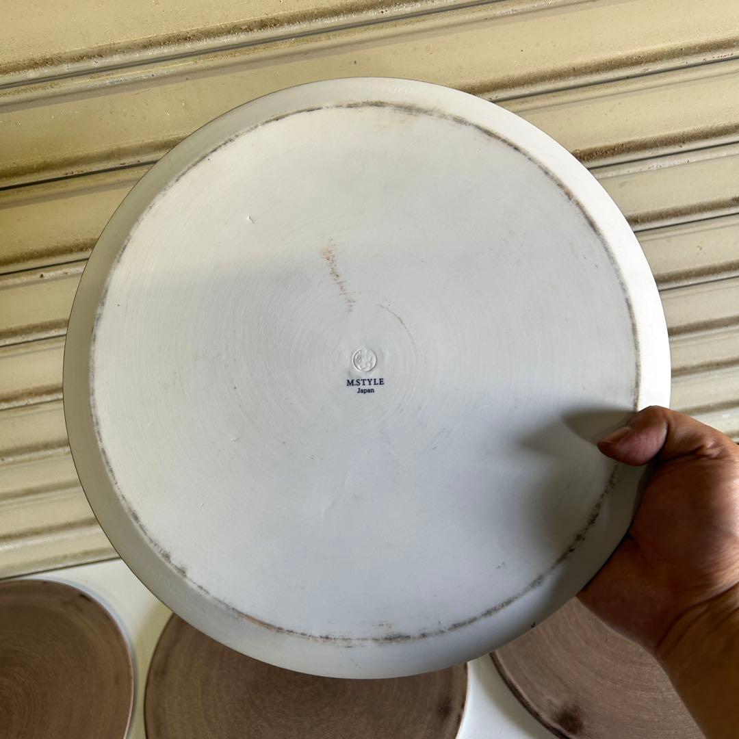 CE67 ★M.STYLE★ お皿 プレート5枚 平皿 茶色 食器 1