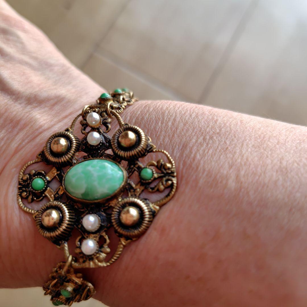 ヴィンテージ 天然石パールのブレスレット