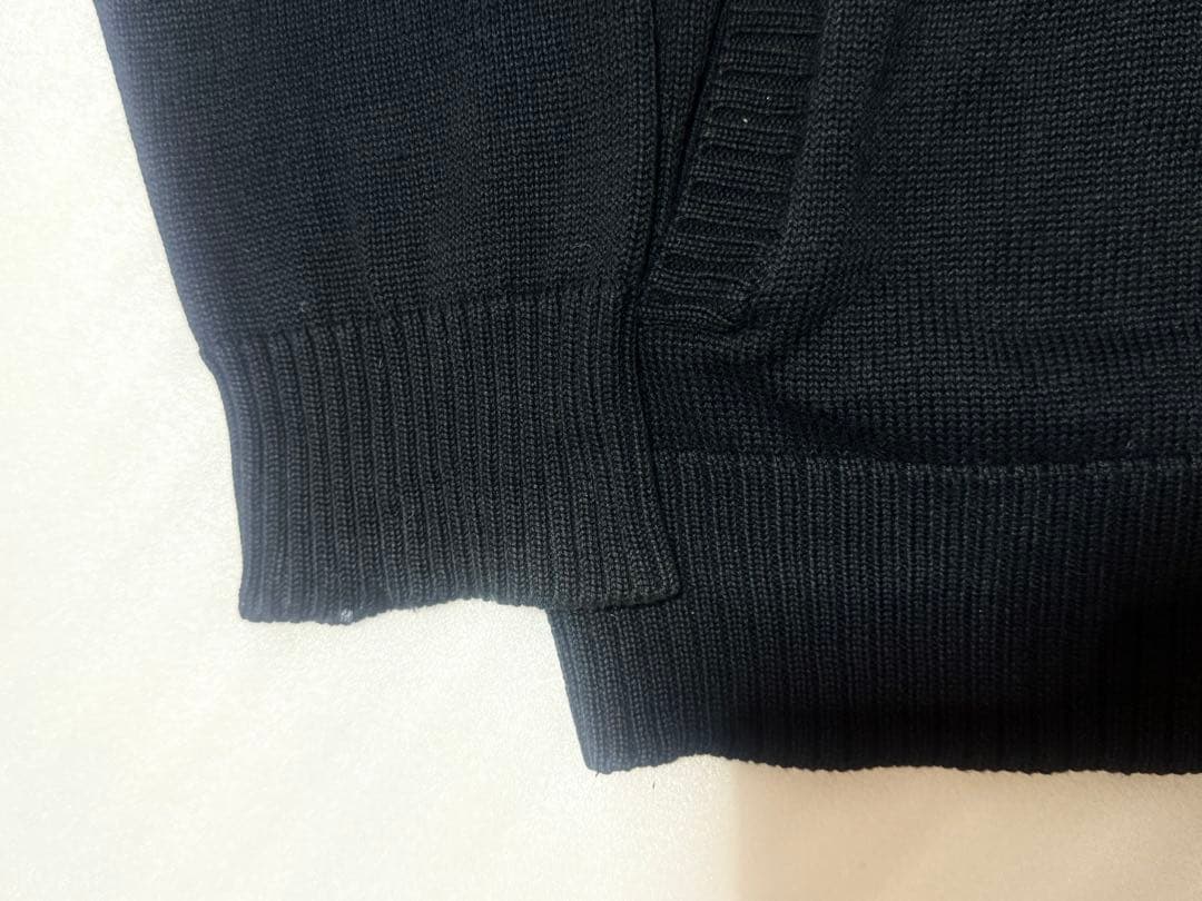 バーバリー　サイズ3 ブラックニット ジップアップ セーター ノバチェック