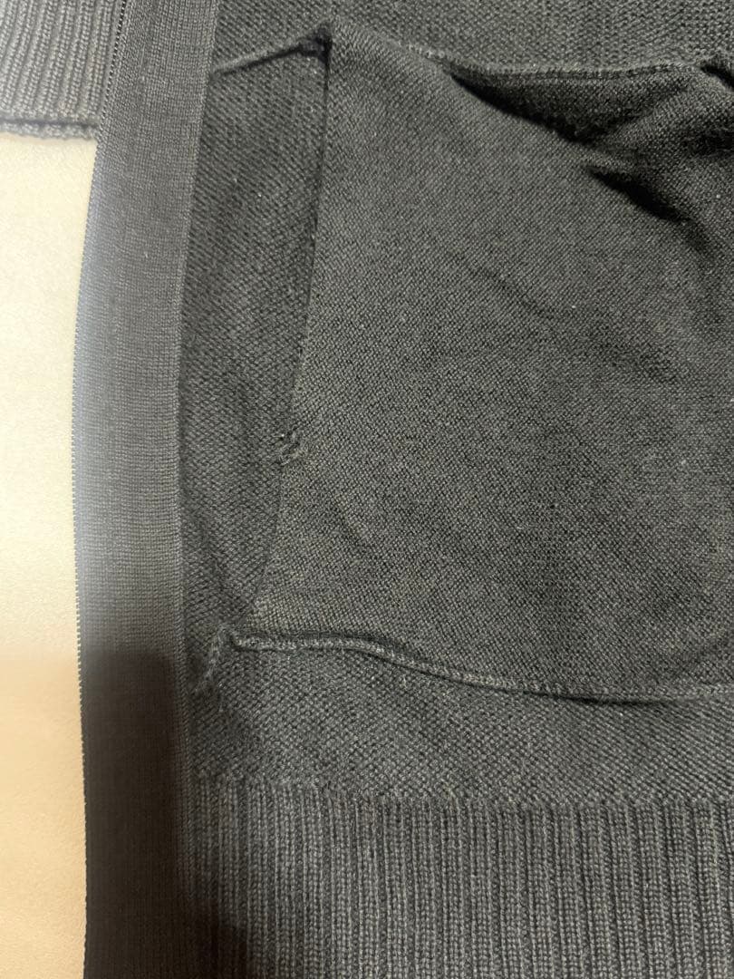 バーバリー　サイズ3 ブラックニット ジップアップ セーター ノバチェック