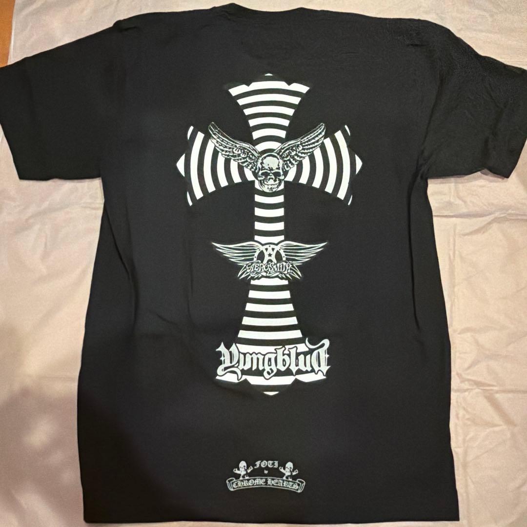 【新作】　クロムハーツ青山限定　エアロスミス　FOTIトリプルコラボ　Tシャツ