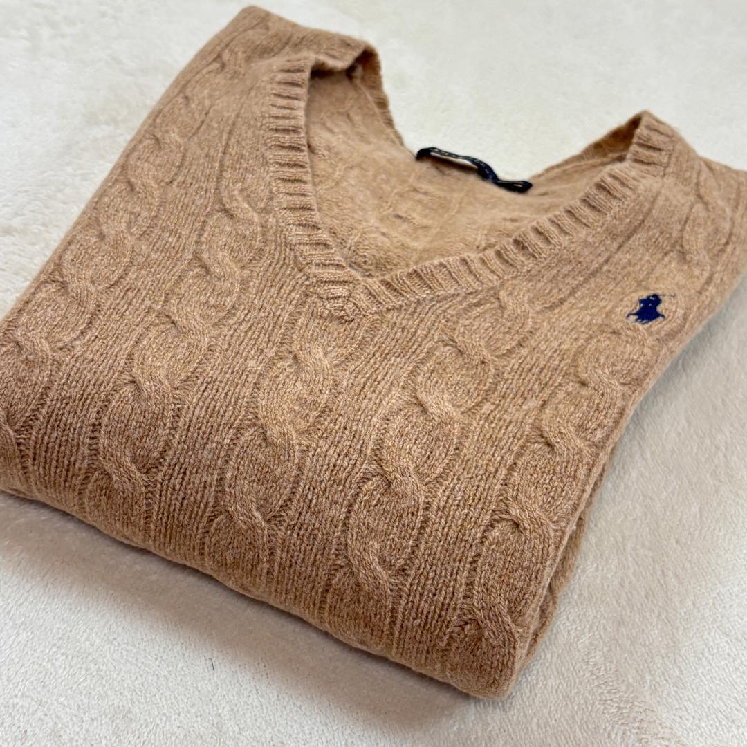 ポロラルフローレン ケーブルニット セーター ベージュ　S